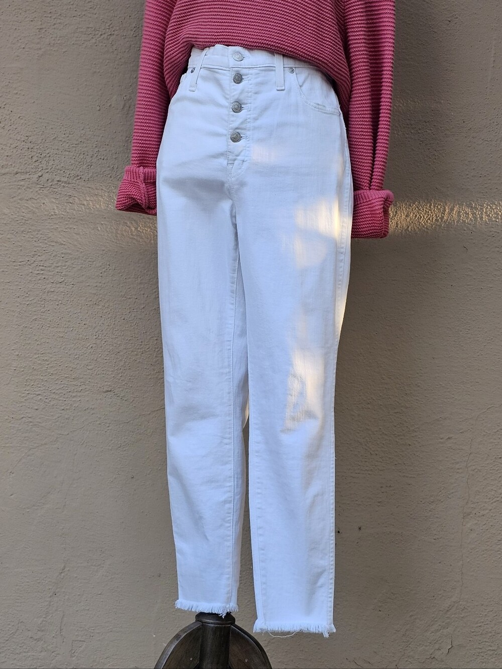 Madewell High Rise Skinny Crop Exposed Button Fly Sz 31